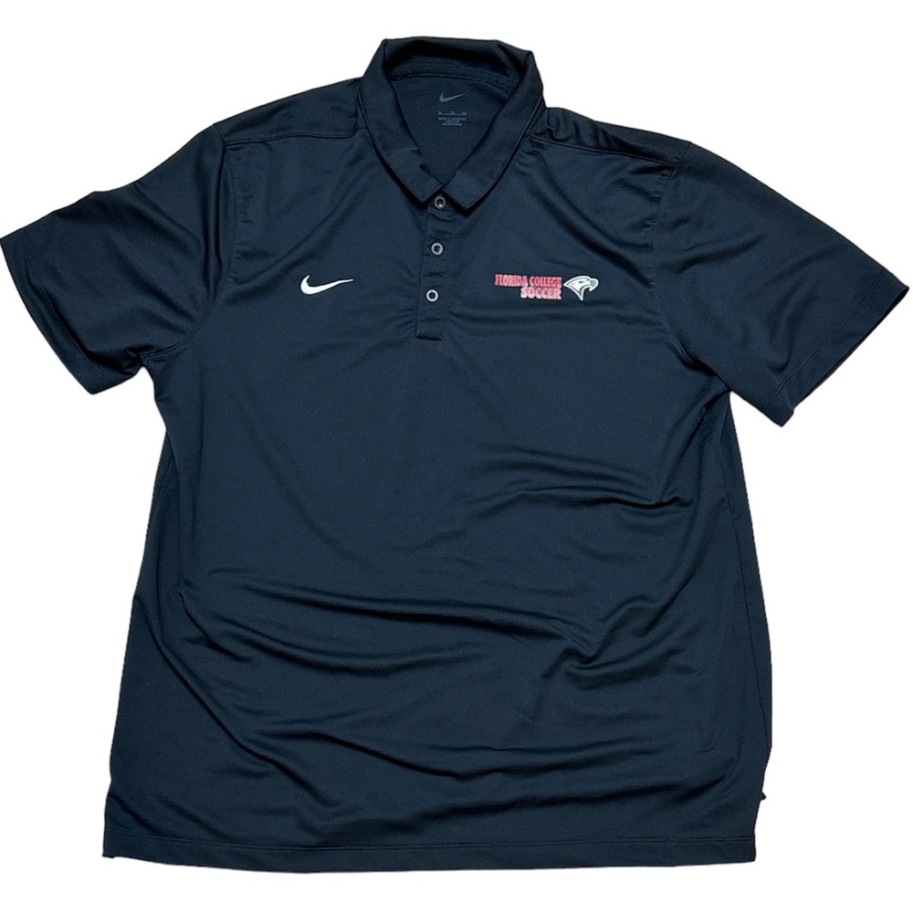 (SOLD) Nike Dri-Fit Men’s Florida College Soccer Black & Red Polo Shirt Size XL